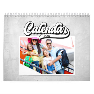 Groovy Retro Style Text, bearbeitbares benutzerdef Kalender