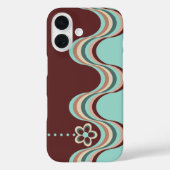 Groovy Retro Style Wavy Lines Blume Case-Mate iPhone Hülle (Rückseite)