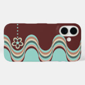 Groovy Retro Style Wavy Lines Blume Case-Mate iPhone Hülle (Rückseite (Horizontal))