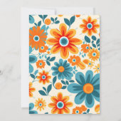 Groovy Retro Sunshine Daisy Baby Shower Einladung (Rückseite)