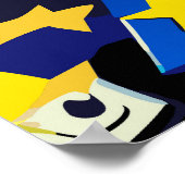 Groovy Retro Superhero Donald Trump Portrait Poster (Ecke)