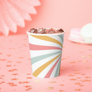 Groovy Retro Swirl Pappbecher