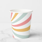Groovy Retro Swirl Pappbecher (Rückseite)