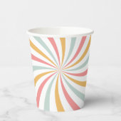 Groovy Retro Swirl Pappbecher (Links)