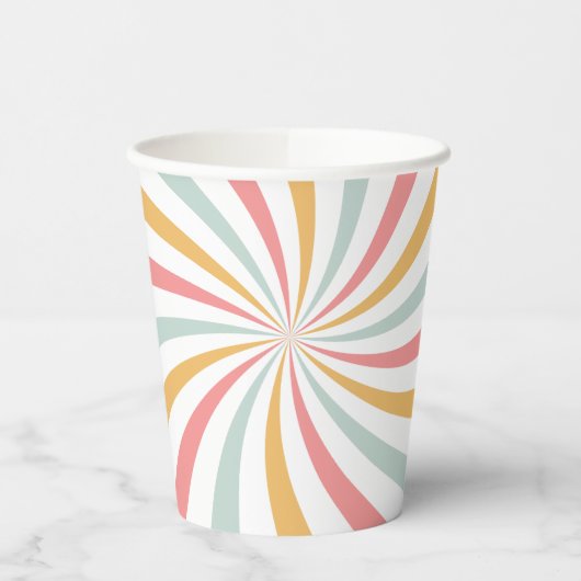Groovy Retro Swirl Pappbecher (Links)
