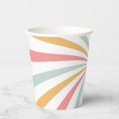 Groovy Retro Swirl Pappbecher (Vorderseite)