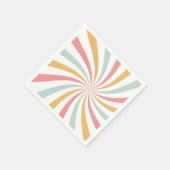 Groovy Retro Swirl Serviette (Ecke)