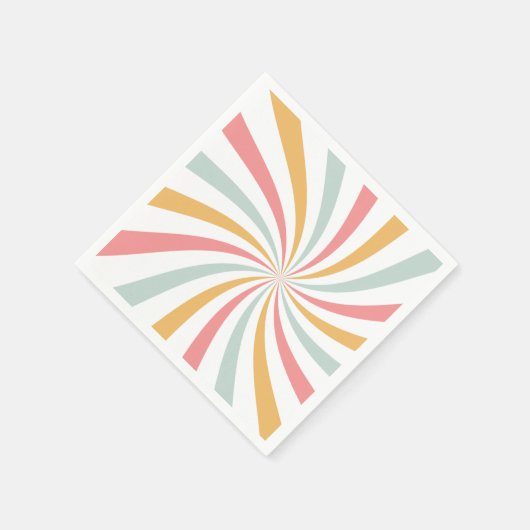 Groovy Retro Swirl Serviette (Ecke)