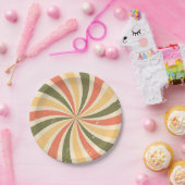 Groovy Retro Swirst platzen Pappteller (Party)