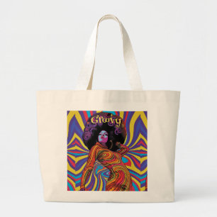 Groovy Retro-Taschentuch Jumbo Stoffbeutel