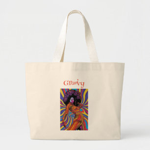 Groovy Retro-Taschentuch Jumbo Stoffbeutel