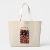 Groovy Retro Tote Bag Jumbo Stoffbeutel (Rückseite)