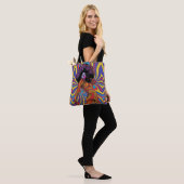 Groovy Retro Tote Bag Tasche (Am Model)