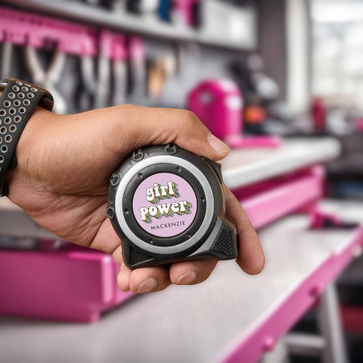 Groovy Retro Trendy Rainbow Girl Power Maßband