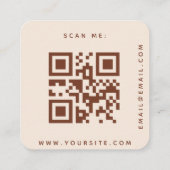 Groovy Retro Typografie 70er QR Code Wedding RSVP Begleitkarte (Rückseite)