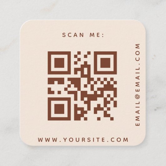 Groovy Retro Typografie 70er QR Code Wedding RSVP Begleitkarte (Rückseite)