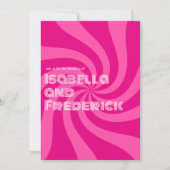 Groovy Retro Typografie Wedding Einladung (Vorderseite)