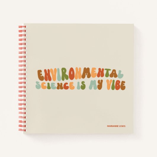 Groovy, Retro-Umweltwissenschaft ist meine Vision Notizblock (Vorderseite)