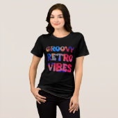Groovy Retro Vibes 70er Ästhetischer T - Shirt (Vorderseite voll)