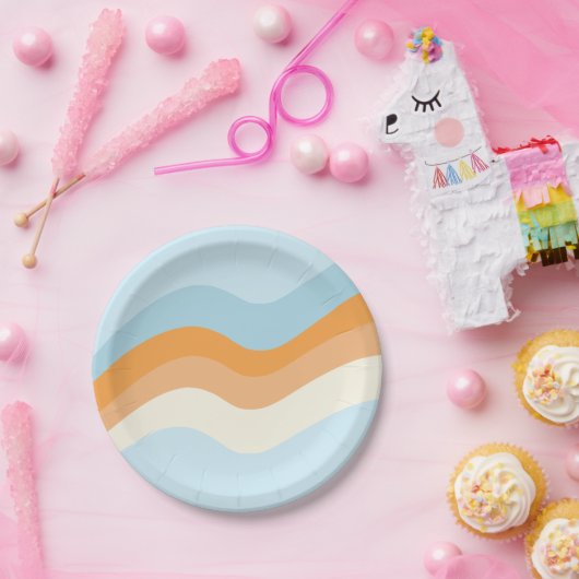 Groovy Retro Vibes Blue Orange Paper Teller (Party)