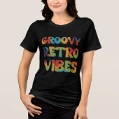 Groovy Retro Vibes Boho 70er-Inspiriert Cool Tri-Blend Shirt (Vorderseite)