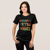 Groovy Retro Vibes Boho 70er-Inspiriert Cool Tri-Blend Shirt (Vorderseite voll)