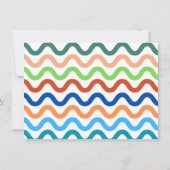 Groovy Retro Vibes Colorful Wavy Name Mitteilungskarte (Rückseite)