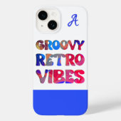 Groovy Retro Vibes Cool Mit Monogramm Case-Mate iPhone Hülle (Rückseite)