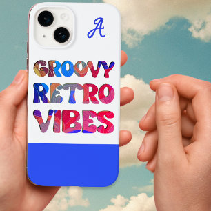 Groovy Retro Vibes Cool Mit Monogramm Case-Mate iPhone 14 Hülle