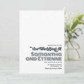 Groovy Retro Vibes Wedding Einladung (Stehend Vorderseite)
