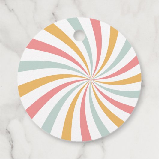 Groovy Retro Vielen Dank Geschenkanhänger (Rückseite)