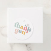 Groovy Retro Vielen Dank Geschenkanhänger (Beispiel)