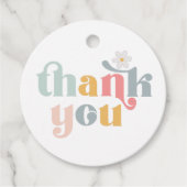 Groovy Retro Vielen Dank Geschenkanhänger (Vorderseite)