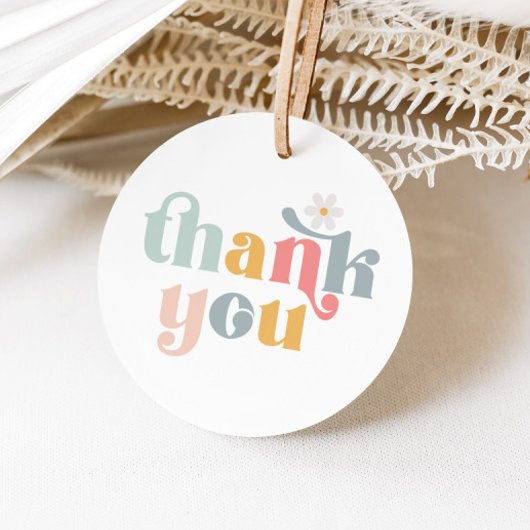 Groovy Retro Vielen Dank Geschenkanhänger