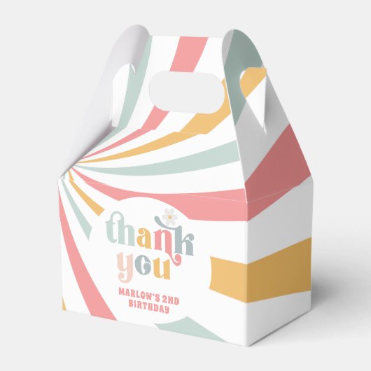 Groovy Retro Vielen Dank Geschenkschachtel (Vorderseite)