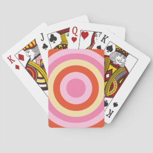 Groovy Retro Vintage Siebziger Jahre geschichteter Spielkarten