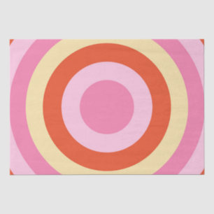 Groovy Retro Vintagen 70er-Kreis Seidenpapier
