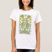 Groovy Retro Virgo Horoscope Astrologie Grün T-Shirt (Vorderseite)