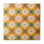 Groovy Retro Wallpaper Style Decorative Fliese (Vorderseite)