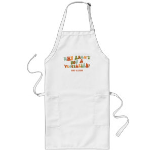 Groovy Retro Warum bist du nicht Vegetarier? Lange Schürze