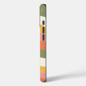Groovy Retro Wave Lines in Grün Gelb und Rosa Case-Mate iPhone Hülle (Rückseite / Links)