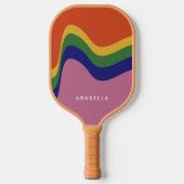 Groovy Retro Wavy Lines Pickleball Paddle (Vorderseite)