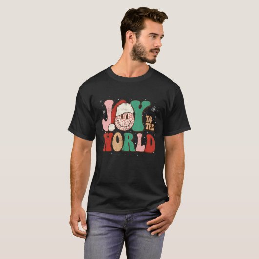 Groovy Retro Weihnachten haben ein heiliges Weihna T-Shirt (Vorne ganz)