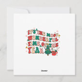 Groovy Retro Weihnachtskarte Feiertagskarte (Rückseite)