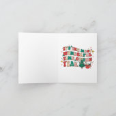 Groovy Retro-Weihnachtskarte Karte (Innenseite)
