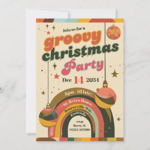 Groovy Retro-Weihnachtskarten – Inspiriert von den Einladung