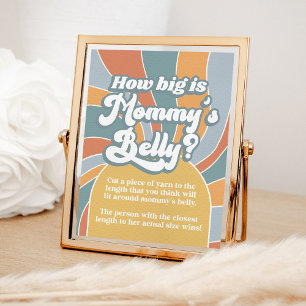 Groovy Retro Wie groß ist Mama's Bauchduschenspiel Poster