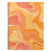 Groovy Retro-Wirbel - Orange, Gelb, Korallen Notizblock (Vorderseite)