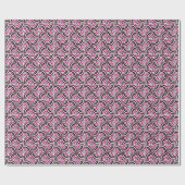 Groovy Retro Wirbel rosa Muster Geschenkpapier (Flach)