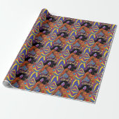 Groovy Retro Wrapping Paper Geschenkpapier (Ungerollt)